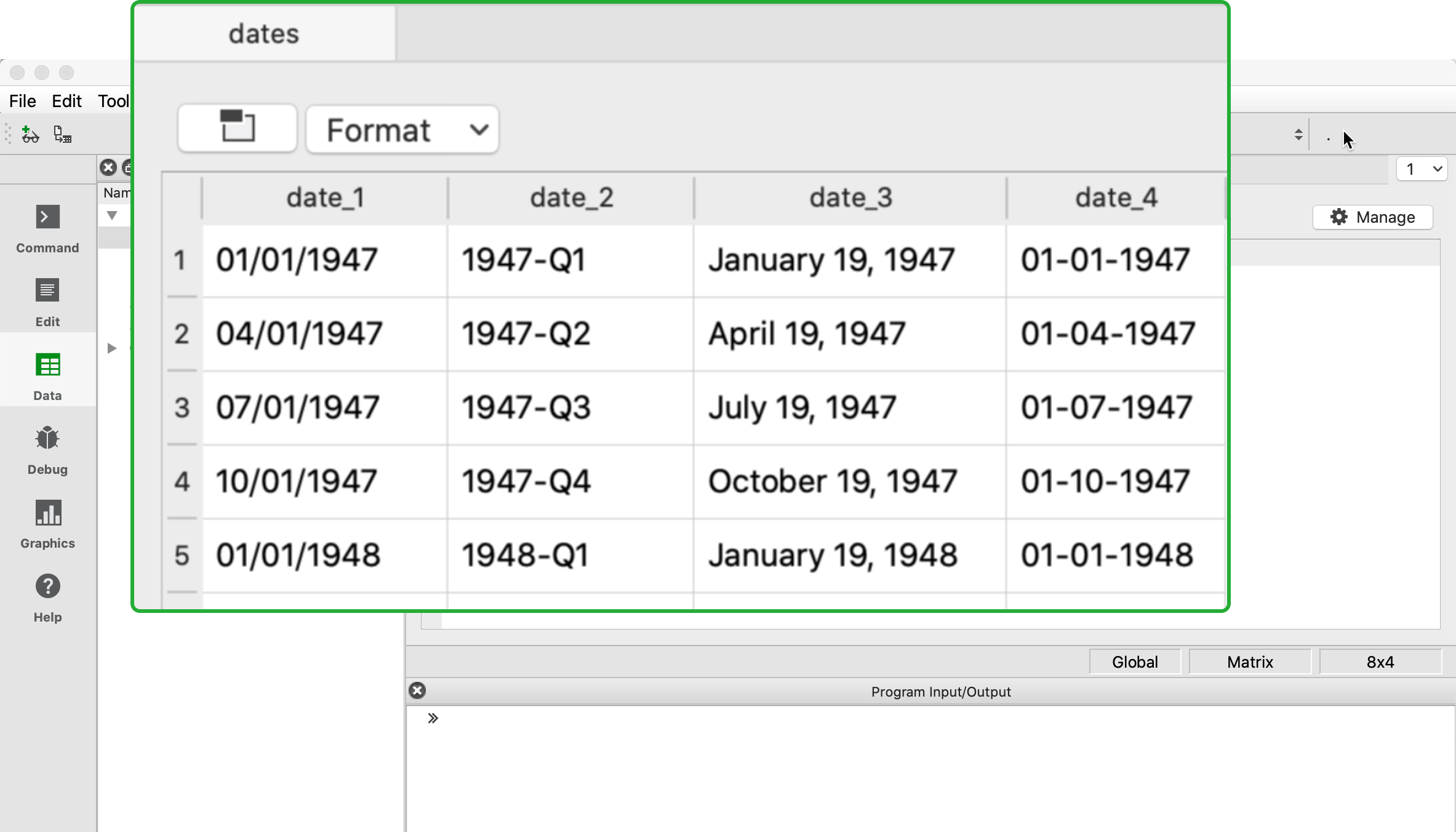 Customize your date display in GAUSS 21