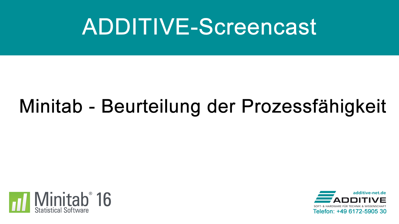 Minitab Screencast: Beurteilung der Prozessfähigkeit