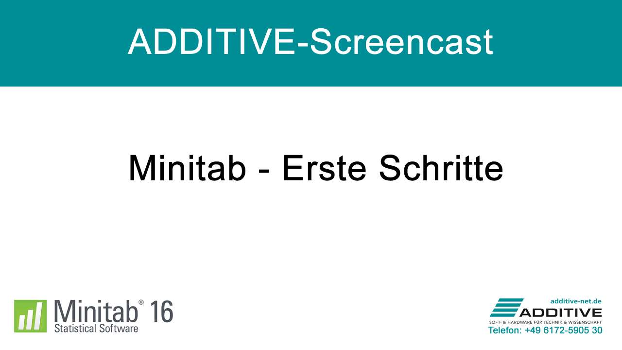 Minitab Screencast: Erste Schritte