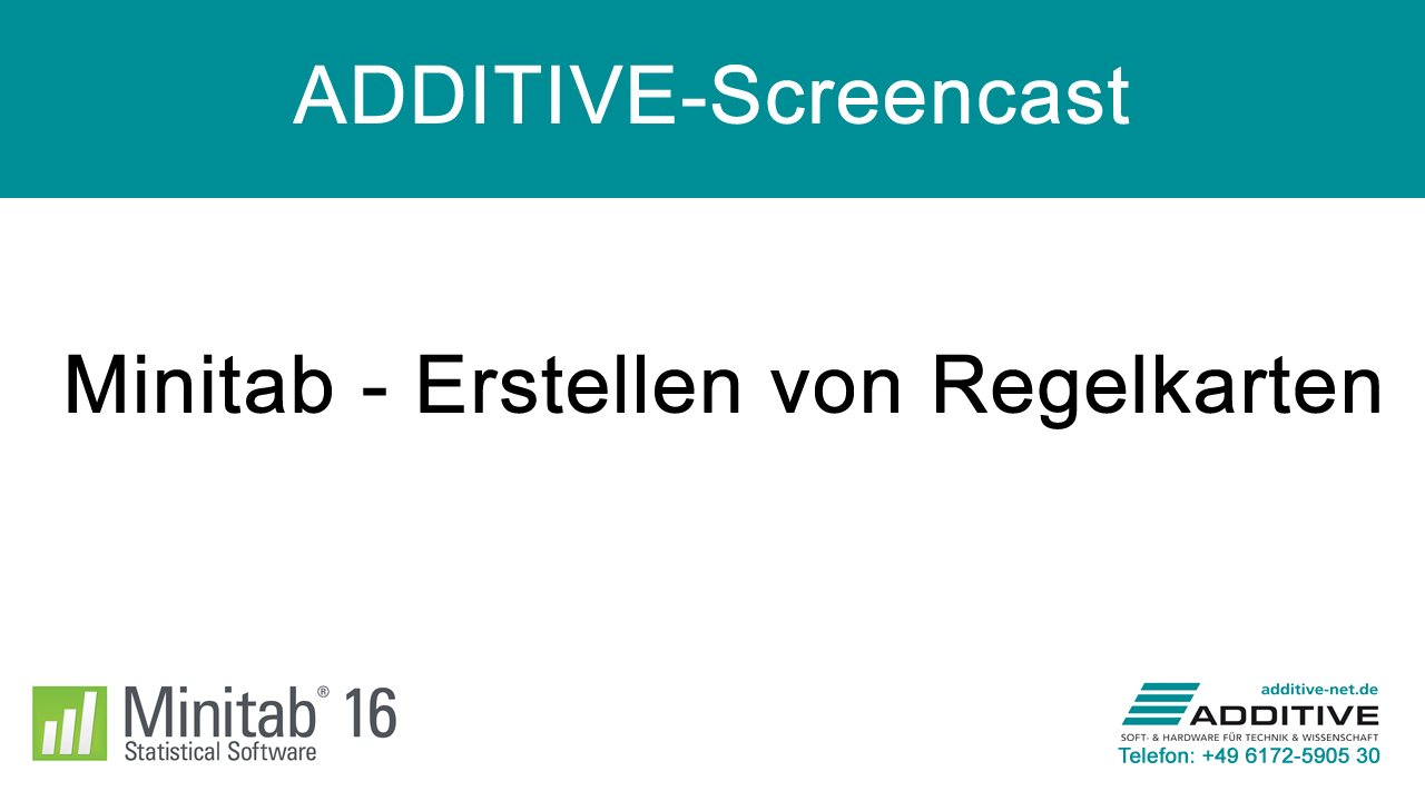 Minitab Screencast: Erstellen von Regelkarten