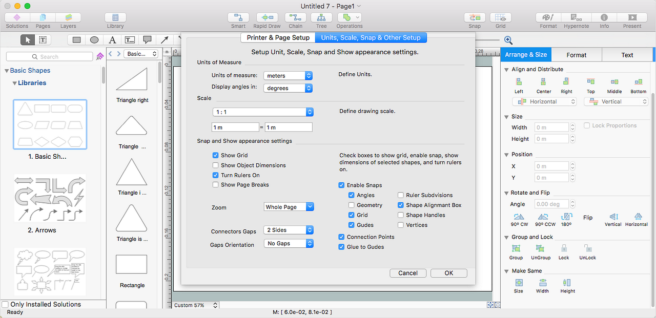 Neuer Template-Setup-Dialog in ConceptDraw DIAGRAM 12