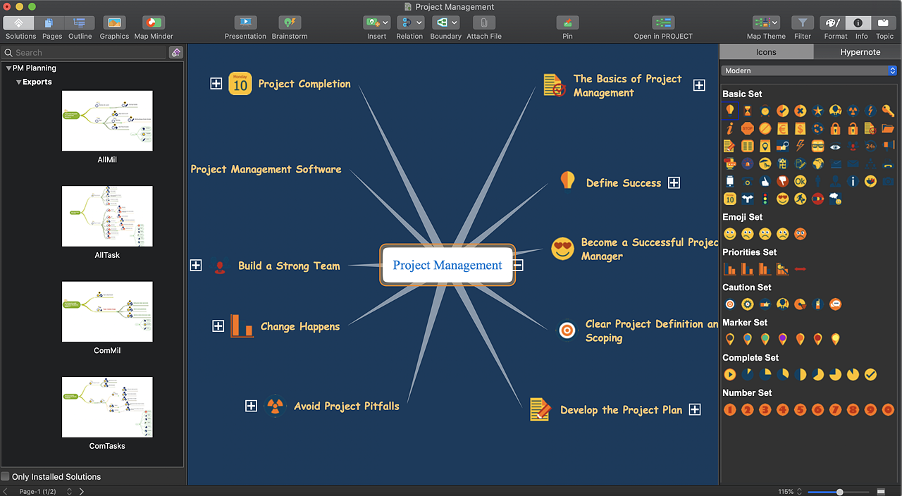 Support of Dark Mode on macOS in ConceptDraw MINDMAP 11