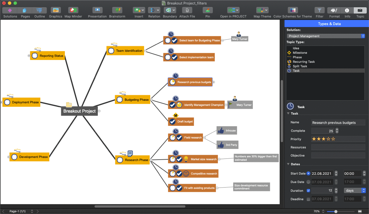 Improved Topic Date Panel UI in ConceptDraw MINDMAP 13