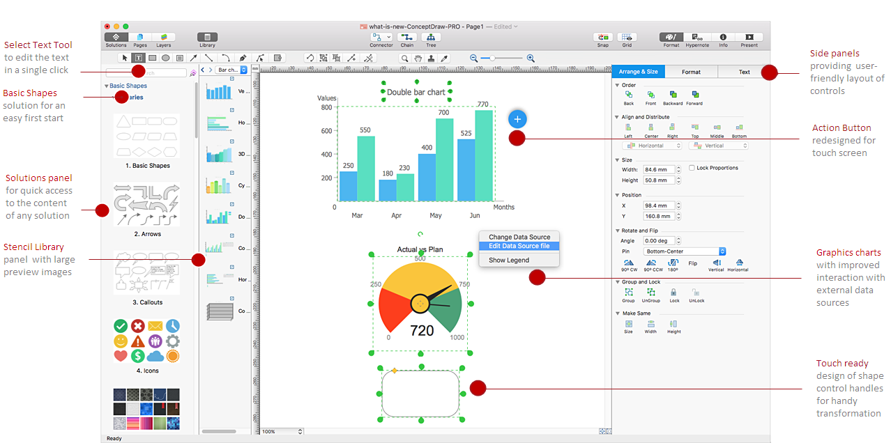 Overview of improvements and enhancements in ConceptDraw PRO 11