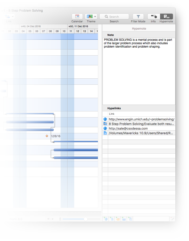 Neues Hypernote Panel in ConceptDraw PROJECT 8