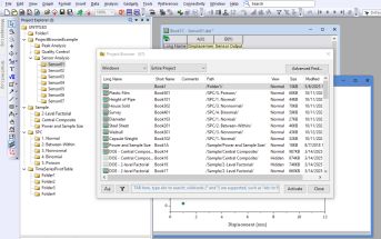 OriginPro/Origin 2025b: Projektbrowser