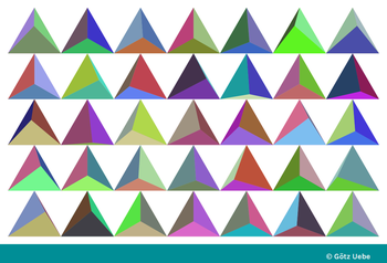 Folge 3: Gleichseitige Dreiecke mit zufälliger Unterteilung in drei Dreiecke, ein einfaches Parkett