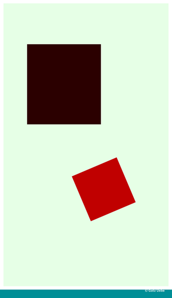 Folge 15: Imitation: Werk: 'Rucksack', eine 'ungegenständliche Kunst'-Farb-Form-Simulation, Imitation: Platzierung der Teilabbildungen