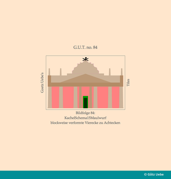 Folge 84: KachelSchema15Maulwurf: Fassung 1 (stochastisch in 0, 0.2, 0.4, 0.6, 0.8, 1.0 - Schritten), ein 2x2 Parkett aus vier 5x5-'Quadratparketten', erneut: die Umformung vom Viereck zum Achteck, s.o.14