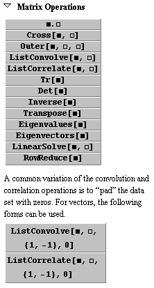 Mathematica: Matrizenoperationen auf der BasicInput-Palette