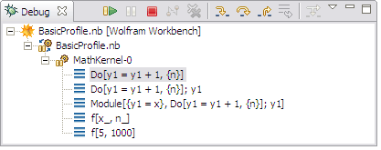 Status der Bewertung beim Debugging in Workbench